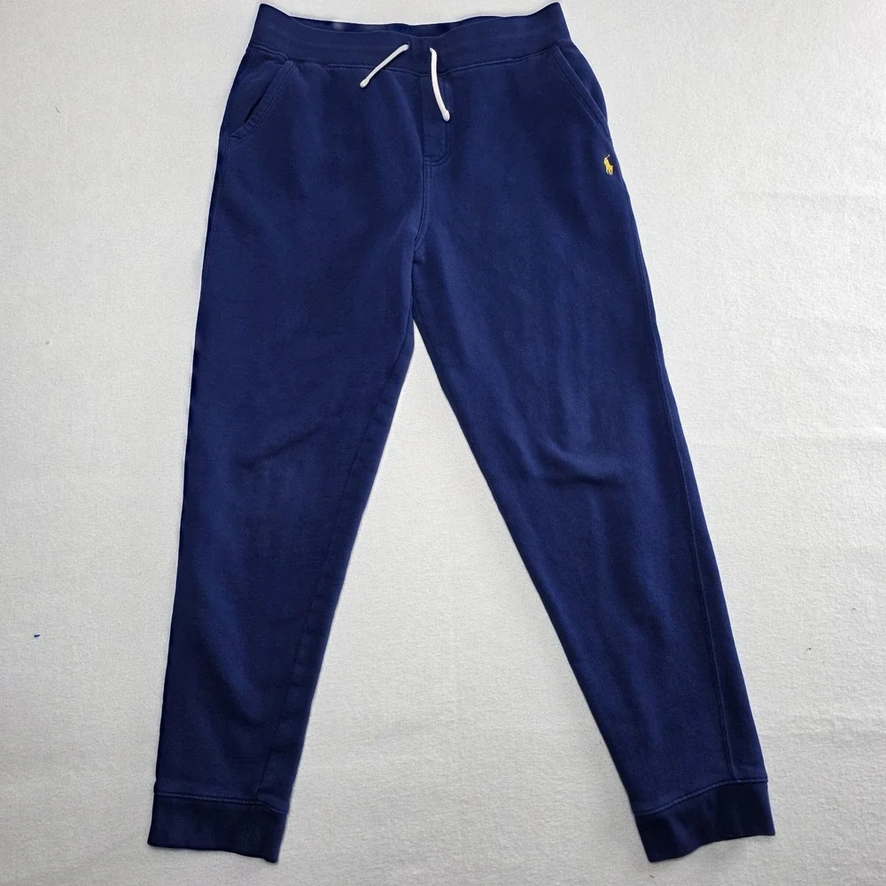 Polo Ralph Lauren Boys XL 18-20 Jogger Sweatpants Navy Blue Drawstring
